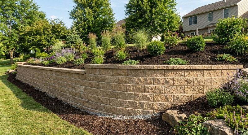 Block Retaining Wall Installation in Sanford, FL