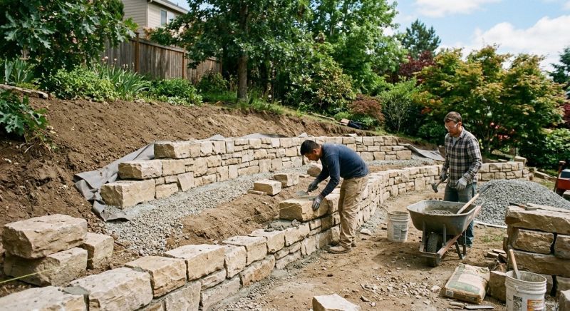 Landscape Wall Construction in Napa, CA