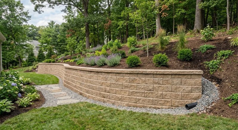 Retention Wall Installation in Lakeland, FL