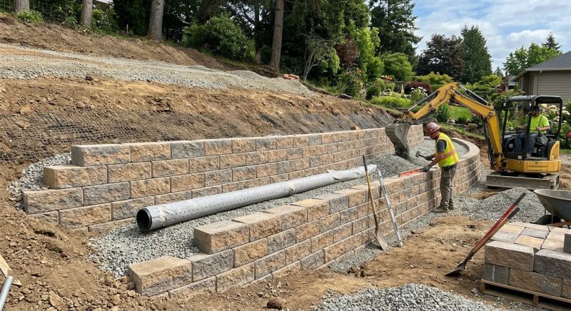 Block Retaining Wall Installation in Pasco County, FL