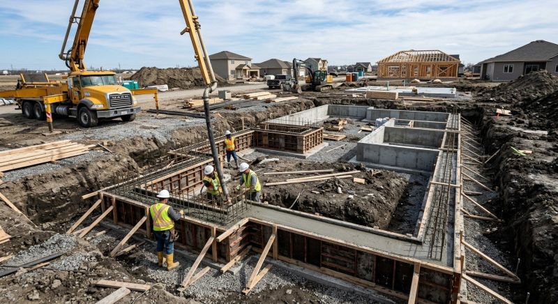Poured Foundation Installation in Greenville, SC